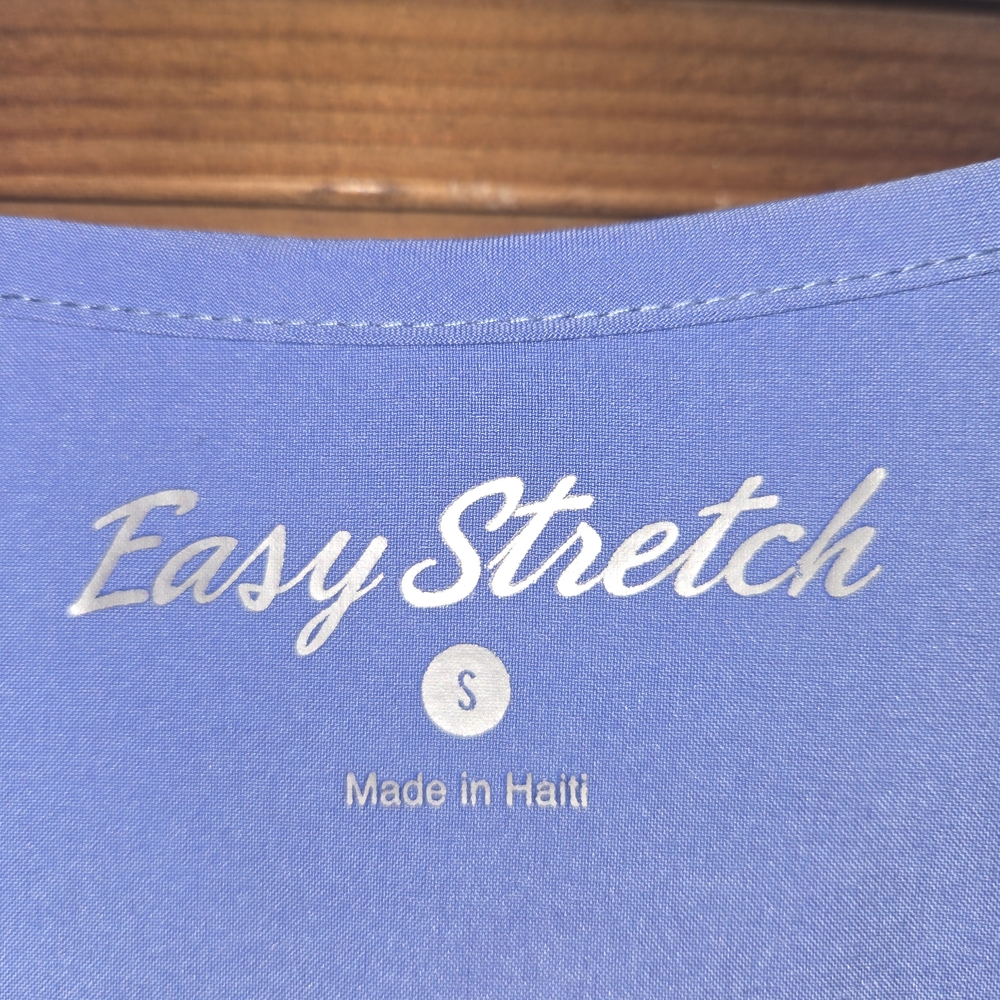 Uniform Advantage Easy Stretch Ceil Blue Scrub Top S Advent Health - Picture 2 of 4
